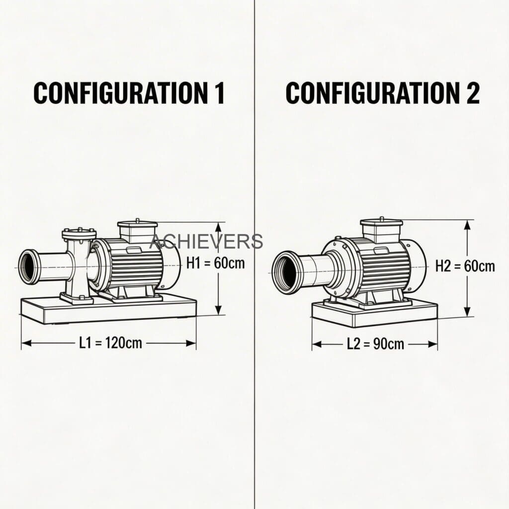 Technical comparison diagram highlighting the internal cross-section differences between mechanical and digital Oil Flow Meters