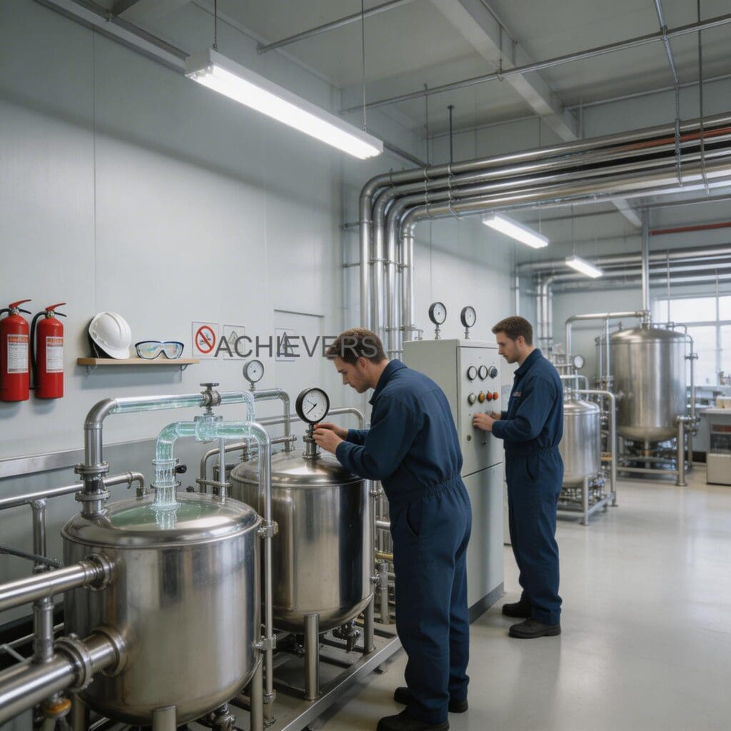 Liquid Batching System in use at a representative industrial application handling viscous fluids