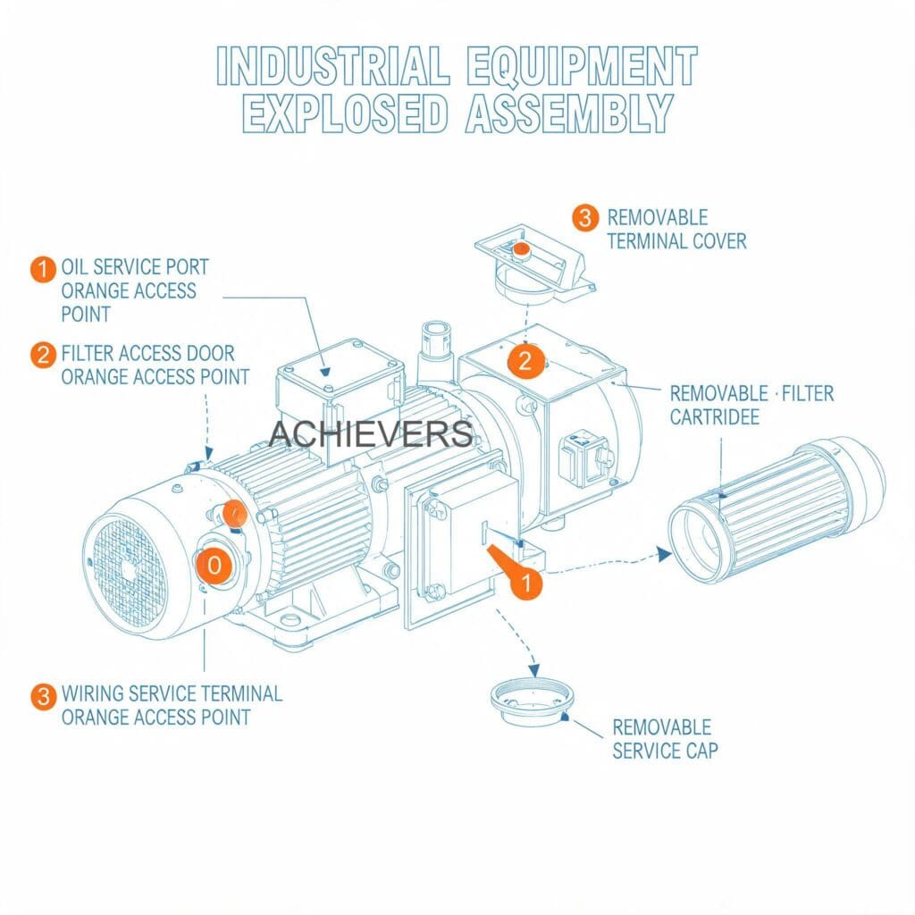 Maintenance diagram of the Fuel Consumption Meter showing service access points, Y-strainer removal path, and wiring block for the RS-485 output