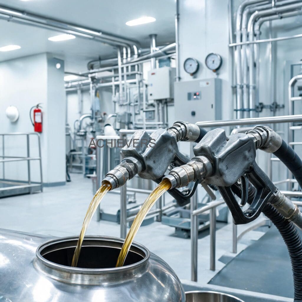 Fuel Nozzles operating productively at an industrial fleet depot with proper housekeeping and routine maintenance protocols in place